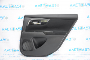 Обшивка двери карточка задняя правая Nissan Altima 13-18 черн с черн вставкой тряпка, царапина