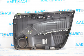 Обшивка двери карточка передняя левая VW Passat b7 12-15 USA черн, слом креп