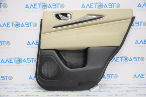 Обшивка двери карточка задняя правая Infiniti JX35 QX60 13- черный-беж, под химчистку