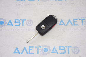 Ключ VW Jetta 11-18 USA 4 кнопки, розкладний, подряпини на хромі
