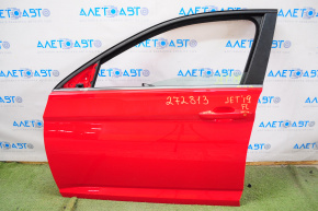 Дверь голая передняя левая VW Jetta 19- красный LY3D, тычки
