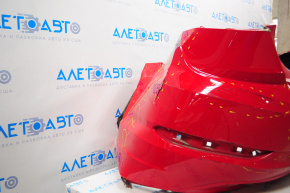Бампер задний голый VW Jetta 19-красный LY3D, надлом креплений,трещины,царапины,