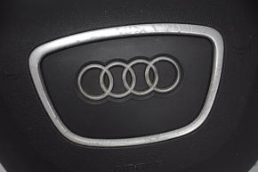 Подушка безпеки airbag в кермо водійська Audi A4 B8 13-16 рест, чорна, поліз хром