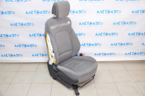 Пасажирське сидіння Hyundai Santa FE Sport 13-16 дорест, без airbag, хутро, ганчірка сіра, що стрільнула