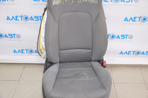 Пасажирське сидіння Hyundai Santa FE Sport 13-16 дорест, без airbag, хутро, ганчірка сіра, що стрільнула