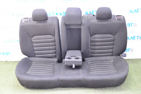 Задний ряд сидений 2 ряд Ford Fusion mk5 13-16 тряпка черн, белая строч, под чистку