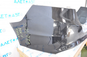 Бампер задний голый Ford Fusion mk5 13-18 черный,треснут, трещина в креп