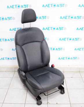 Пасажирське сидіння Subaru XV Crosstrek 13-17 з airbag, хутро, підігрів, шкіра чорне