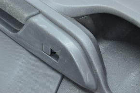 Обшивка двери карточка задняя правая Honda Civic X FC 16-21 4d тряпка черная с черной вставкой пластик, царапины, потёрто