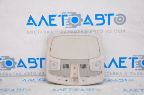 Плафон освітлення передній Ford Fusion mk5 13-16 сірий під люк сенсорні кнопки, тріщини
