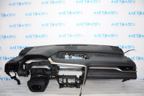 Торпедо передняя панель без AIRBAG Lexus RX350 16-22 черная, без прав заглушки
