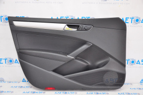 Обшивка двери карточка передняя левая VW Passat b8 16-19 USA черн, облом крепления