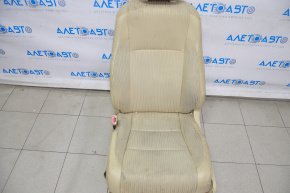 Сидіння водія Toyota Highlander 14-19 з airbag, електро, комбін шкіра беж, під хімчистку