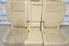 Задний ряд сидений 2 ряд Toyota Highlander 14-16 комбин кож беж, мех, потерт подголовник, под химчистку