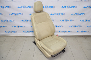 Пасажирське сидіння Toyota Highlander 14-19 з airbag, комбін шкіра беж, механ, під хімчистку