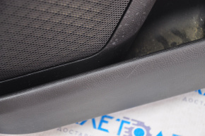 Обшивка двери карточка передняя правая Ford Fusion mk5 13-16кожа черн с красн строчкой, царапины