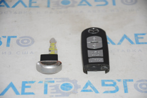 Ключ smart key Mazda 6 13-21 4 кнопки, затерт