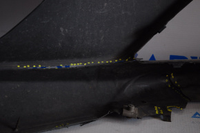 Бампер передній голий Mazda 6 13-17 чорний, прим'ятий, затертий, злам кріплений