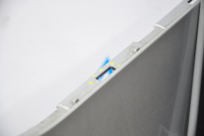 Бампер задний голый Hyundai Santa FE Sport 13-16 дорест верх сер 3D, слом креп, вмятины, трещ