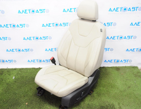 Водійське сидіння Ford Focus mk3 15-18 рест, з airbag, електро, шкіра беж
