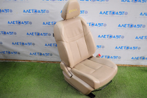 Пассажирское сидение Nissan Rogue 14-20 airbag, механич,кожа беж