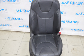 Пасажирське сидіння Ford Focus mk3 15-18 рест, titanium з airbag шкіра чорний, механічний