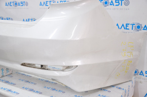 Бампер задний голый Hyundai Sonata 15-17 белый W8 слом креп, трещины, царап