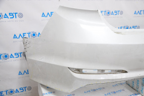 Бампер задний голый Hyundai Sonata 15-17 белый W8 слом креп, трещины, царап