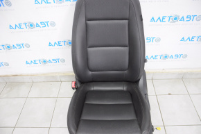 Водійське сидіння VW Tiguan 09-17 з airbag, електро+хутро, шкіра чорна
