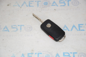 Ключ VW Jetta 11-18 USA 4 кнопки, раскладной, затерт
