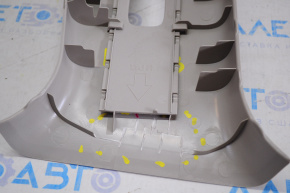 Накладка центральної стійки верхня ремінь правая Nissan Leaf 13-17 сіра,надлом міцний