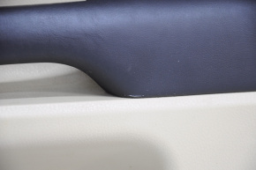 Обшивка двери карточка передняя правая Toyota Highlander 14-16 под JBL, беж, дефект кожи