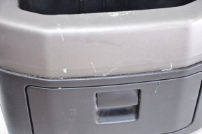 Консоль центральна задпідлокітник Toyota Sequoia 08-16 шкіра сір надлом креп і ручки, подряпини