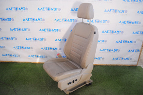 Сидіння водія Ford Escape MK3 13-19 з airbag, електро, шкіра беж, тріснуті шкіра