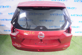 Дверь багажника голая со стеклом Nissan Rogue 14-16 красный NAH, выгоревший спойлер