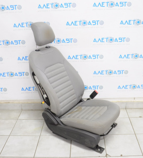 Пасажирське сидіння Ford Fusion mk5 13-16 без airbag, механічні, ганчірка сіре, під хімчистку