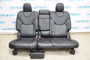 Задний ряд сидений 2 ряд Jeep Cherokee KL 14-18 airbag, механич, кожа черная, ржав салазки