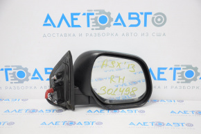 Зеркало боковое правое Mitsubishi Outlander Sport ASX 10-19 5 пинов, синее, тычка