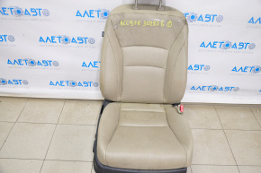 Пасажирське сидіння Honda Accord 16-17 з airbag, електро, шкіра беж, під хімчистку