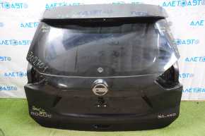 Дверь багажника голая со стеклом Nissan Rogue 14-16 под электропривод черный KH3