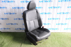 Пасажирське сидіння Nissan Rogue 14-20 з airbag, механічні, шкіра черн