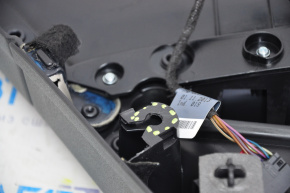 Обшивка двери карточка задняя правая Audi Q5 8R 09-17 черн с коричн вставкой, слом креп
