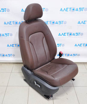 Пасажирське сидіння Audi Q5 8R 09-17 з airbag, електро, шкіра корич, царап