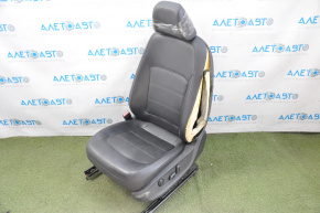 Сидіння водія VW Passat b7 12-15 USA без airbag, елект, підігрі, шкір черн, Стрельні, дефект шкір