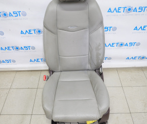 Сидіння водія Cadillac ATS 13- з airbag, електро, шкіра сірка, облізла шкіра, подряп
