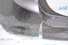 Бампер задний голый Ford Fusion mk5 13-18 графит UJ, надрывы, трещины, слом креп