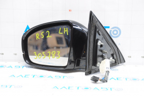 Зеркало боковое левое Nissan Pathfinder 13-16 14 пинов, камера, подогрев, синее, треснула рамка