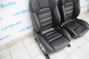 Комплект сидінь у зборі Porsche Cayenne 958 11-14 з airbag, turbo 18 положень, прим'ята шкіра