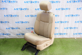 Водительское сидение Nissan Pathfinder 13-20 с airbag, элект, кожа беж, подгол с монитор, ржав