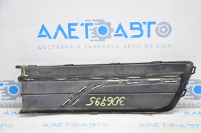 Решетка переднего бампера боковая левая VW Passat b8 16-19 USA без птф, слом креп, песок
